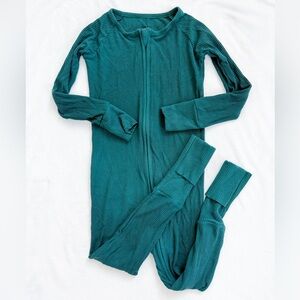 Little Sleepies Emerald Ribbed Zippy 3T